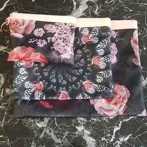 Ted Baker Set of 3 flowers and butterflies Pouches